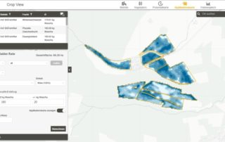 Screenshot CLAAS Crop View Applikationskarte