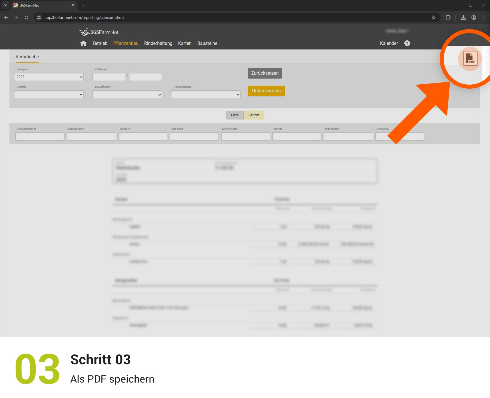 Verbrauchsdaten sichern
