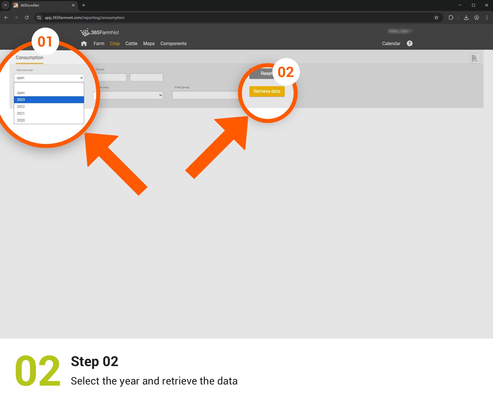 Back up consumption data