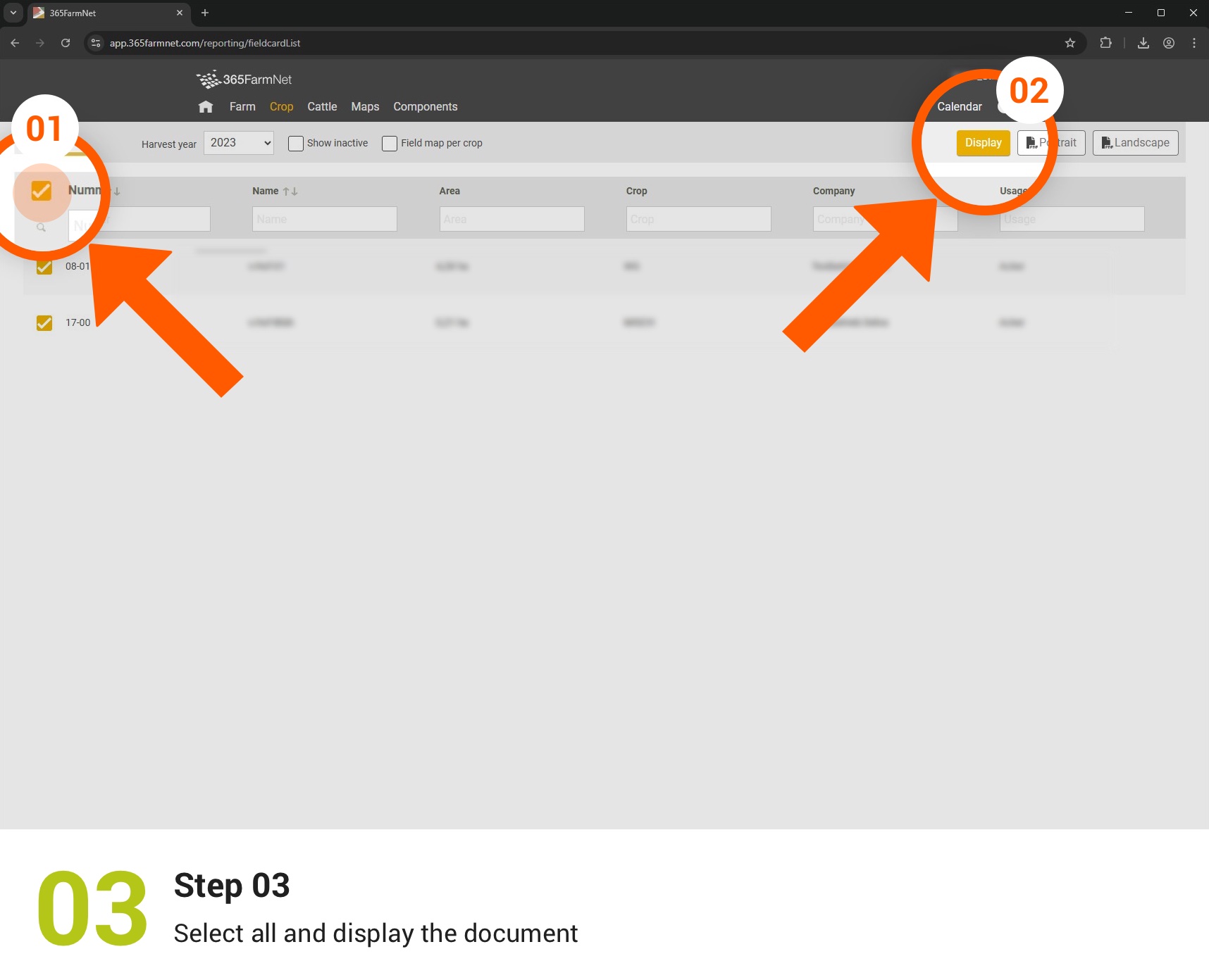 Archive field records