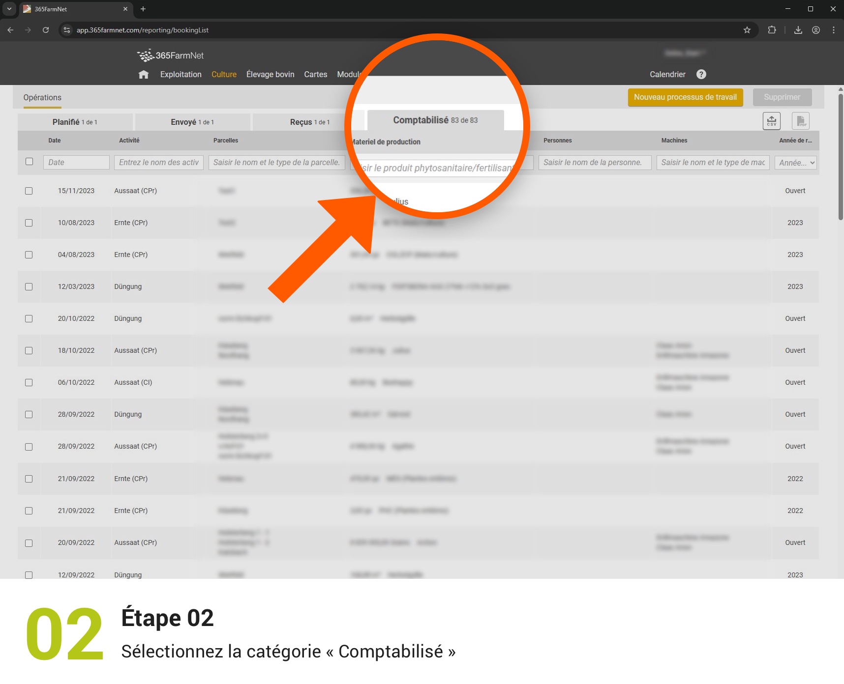 Exporter les activités enregistrées